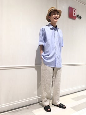 「Scye（サイ）のアイテム（シャツ/ブラウス）」を使った、Bshop横浜店さん（メンズ・170cm）の春コーディネート