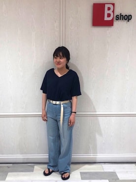 「Scye（サイ）のアイテム」を使った、Bshop横浜店さん（レディース・154cm）の夏コーディネート