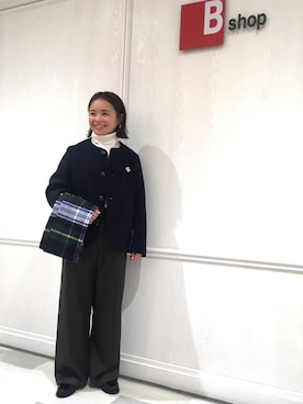 「Paraboot」｜「アイテム（ノーカラージャケット）」を使った、Bshop横浜店さん（レディース・160cm）の秋コーディネート