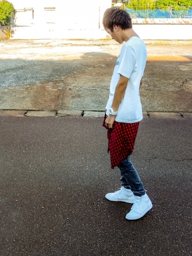 「RUSS-K（ラスケー）のアイテム」を使った、りあちさん（メンズ・173cm）の夏コーディネート