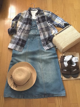 「REAC（レアック）のアイテム」を使った、なおさん（レディース・164cm）の夏コーディネート