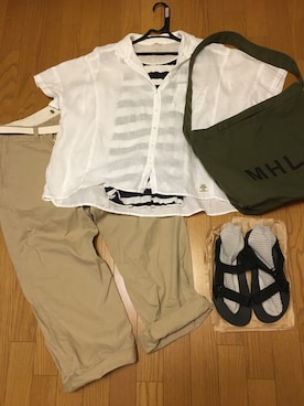 「REAC（レアック）のアイテム」を使った、なおさん（レディース・164cm）の夏コーディネート