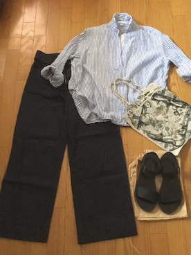 「REAC（レアック）のアイテム」を使った、なおさん（レディース・164cm）の夏コーディネート