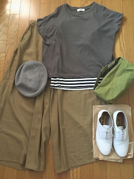 「ateliers PENELOPE（アトリエペネロープ）のアイテム」を使った、なおさん（レディース・164cm）の夏コーディネート