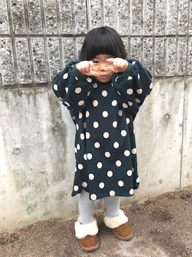 「ROPE' PICNIC（ロペピクニック）のアイテム（ワンピース/ドレス）」を使った、mkymskさん（キッズ・90cm）の秋コーディネート