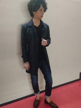 「HIGH STREET（ハイストリート）のアイテム」を使った、ICHIKAWAさん（メンズ・172cm）の冬コーディネート