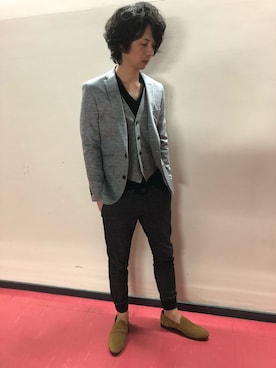 「HIGH STREET（ハイストリート）のアイテム（パンツ）」を使った、ICHIKAWAさん（メンズ・172cm）の冬コーディネート