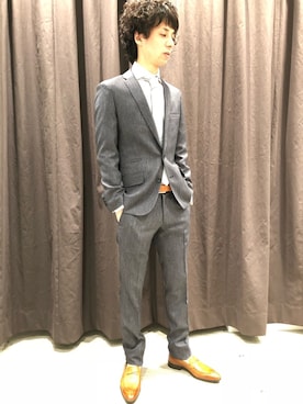 「HIGH STREET（ハイストリート）のアイテム（パンツ）」を使った、ICHIKAWAさん（メンズ・172cm）の春コーディネート