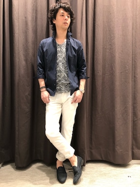 「HIGH STREET（ハイストリート）のアイテム（パンツ）」を使った、ICHIKAWAさん（メンズ・172cm）の夏コーディネート