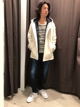 「HIGH STREET（ハイストリート）のアイテム（パンツ）」を使った、ICHIKAWAさん（メンズ・172cm）の秋コーディネート