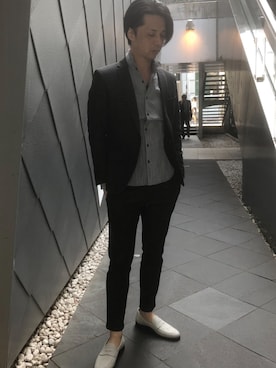 「HIGH STREET（ハイストリート）のアイテム（パンツ）」を使った、ICHIKAWAさん（メンズ・173cm）の春コーディネート