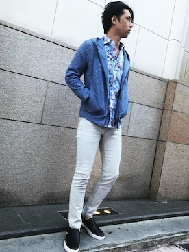 「HIGH STREET（ハイストリート）のアイテム（パンツ）」を使った、ICHIKAWAさん（メンズ・173cm）の春コーディネート