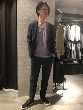 「HIGH STREET（ハイストリート）のアイテム」を使った、ICHIKAWAさん（メンズ・173cm）の春コーディネート