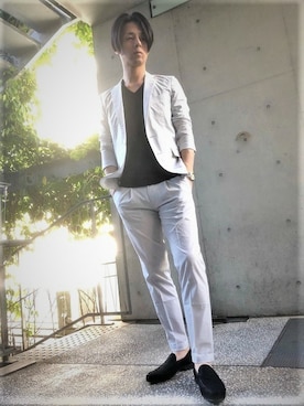 「HIGH STREET（ハイストリート）のアイテム」を使った、ICHIKAWAさん（メンズ・173cm）の春コーディネート