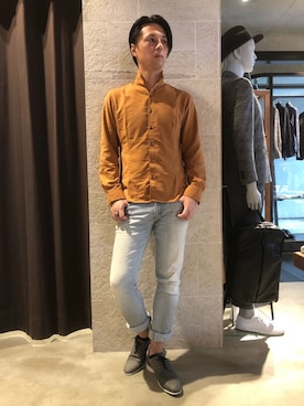 「アイテム（ドレスシューズ、グレー系）」を使った、ICHIKAWAさん（メンズ・173cm）の夏コーディネート
