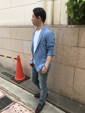 「HIGH STREET（ハイストリート）のアイテム」を使った、ICHIKAWAさん（メンズ・173cm）の春コーディネート