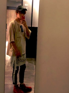 「L.H.P（エルエイチピー）のアイテム（パンツ）」を使った、丈太郎さん（メンズ・175cm）の夏コーディネート
