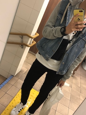 「H&M（エイチ・アンド・エム）のアイテム（ジャケット/アウター）」を使った、大輝さん（メンズ・176cm・10代）の秋コーディネート