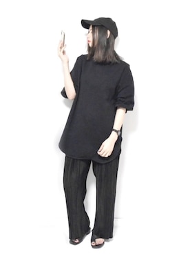 「JEANASIS（ジーナシス）のアイテム（キャップ）」を使った、𝕡𝕠𝕟𝕟𝕦☺︎!さん（レディース・160cm）の秋コーディネート