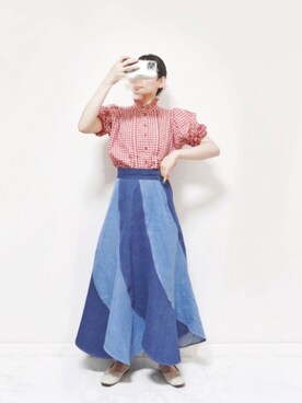 デニムスカートを使った「poppy」の人気ファッションコーディネート - WEAR
