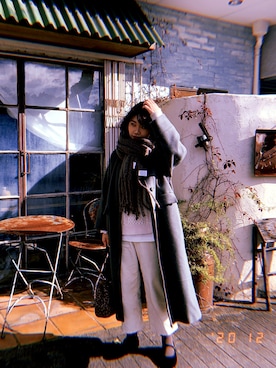 「DHOLIC（ディーホリック）のアイテム（ダウンジャケット/コート）」を使った、まいさん（レディース・165cm）の冬コーディネート