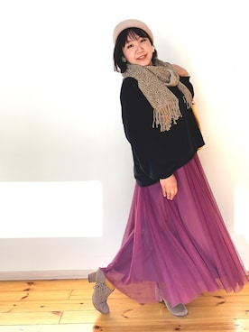 「rps（アールピーエス）のアイテム（ハンチング/ベレー帽）」を使った、しのままさん（レディース・162cm）の秋コーディネート