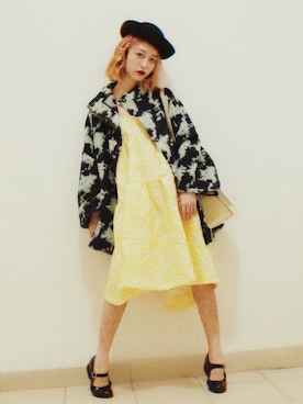 「CELINE（セリーヌ）のアイテム（ブルゾン）」を使った、山岸さん（レディース・156cm）の春コーディネート