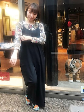 「merlot plus（メルロープリュス）のアイテム（オールインワン・サロペット）」を使った、代官山セレクトショップWild Lilyさん（レディース・158cm）の冬コーディネート