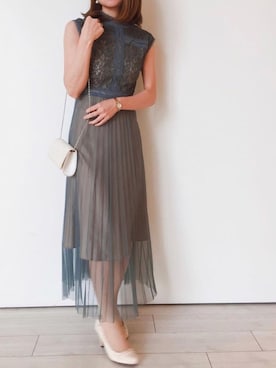 「アイテム（クラッチバッグ）」を使った、formformaSTAFFさん（レディース・155cm）の夏コーディネート