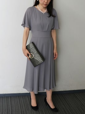 「アイテム（ドレス、グレー系）」を使った、formformaSTAFFさん（レディース・161cm）の夏コーディネート