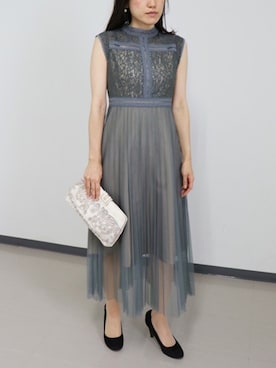 「アイテム（ドレス、グリーン系）」を使った、formformaSTAFFさん（レディース・161cm）の秋コーディネート