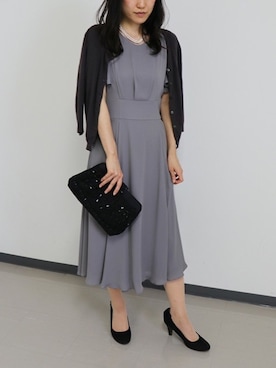 「アイテム（ドレス、グレー系）」を使った、formformaSTAFFさん（レディース・161cm）の秋コーディネート