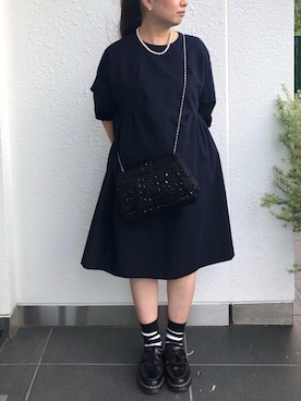 「アイテム（クラッチバッグ）」を使った、formformaSTAFFさん（レディース・153cm）の秋コーディネート