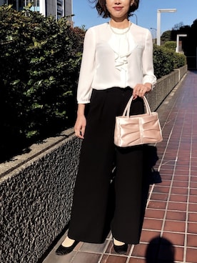 「アイテム（セットアップ）」を使った、formformaSTAFFさん（レディース・160cm）の冬コーディネート