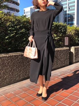 「ブラックフォーマル」｜「アイテム（ジャケット/アウター）」を使った、formformaSTAFFさん（レディース・160cm）の冬コーディネート