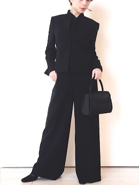 「ブラックフォーマル」｜「アイテム（ジャケット/アウター）」を使った、formformaSTAFFさん（レディース・153cm）の春コーディネート