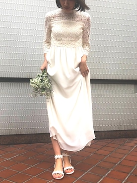 「アイテム（ドレス）」を使った、formformaSTAFFさん（レディース・171cm）の春コーディネート