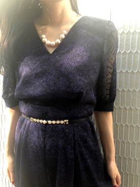 「アイテム（ネックレス、ピンク系）」を使った、formformaSTAFFさん（レディース・161cm）の夏コーディネート