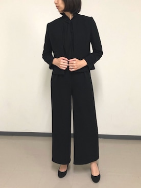 「ブラックフォーマル」｜「アイテム（ジャケット/アウター）」を使った、formformaSTAFFさん（レディース・173cm）の秋コーディネート