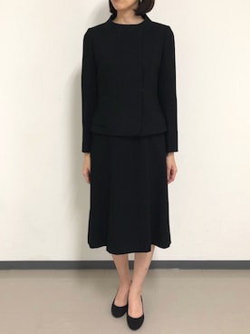 「ブラックフォーマル」｜「アイテム（ジャケット/アウター）」を使った、formformaSTAFFさん（レディース・173cm）の秋コーディネート