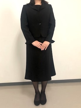 「ブラックフォーマル」｜「アイテム（ジャケット/アウター）」を使った、formformaSTAFFさん（レディース・153cm）の秋コーディネート