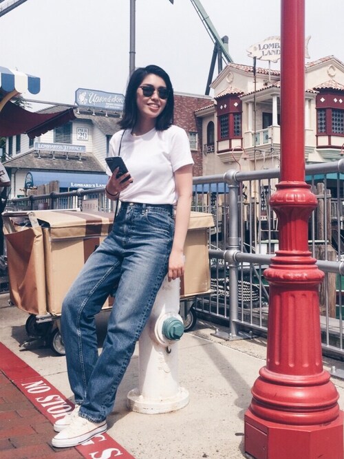 Marina ユニクロのtシャツ 半袖 タンクトップ を使ったコーディネート Wear