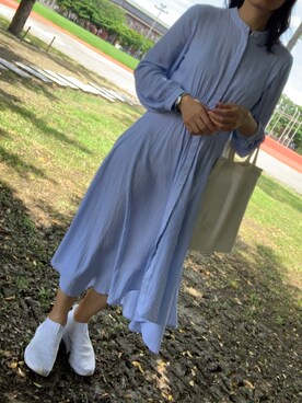 「ESPRIT（エスプリ）のアイテム（シャツワンピース）」を使った、viatacさん（レディース・159cm）の春コーディネート