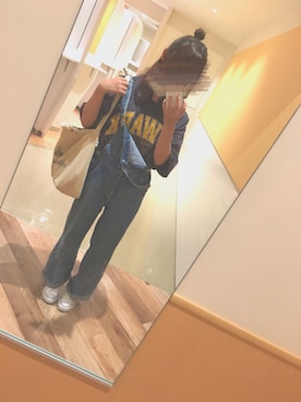 「one way（ワンウェイ）のアイテム（サロペット/オーバーオール）」を使った、ぐらたんさん（レディース・154cm）の夏コーディネート