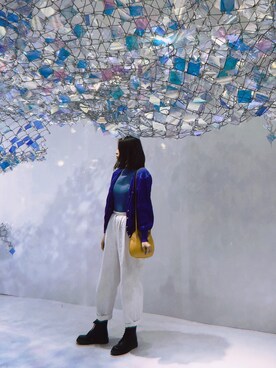 「blue」｜「アイテム（アンサンブル）」を使った、MIDORIKO❻さん（レディース・168cm）の冬コーディネート