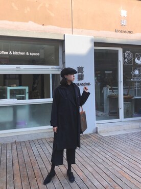 「同色コーデ」｜「アイテム（ジャケット/アウター）」を使った、MIDORIKO❻さん（レディース・168cm）の冬コーディネート