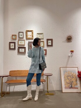 「通勤穿搭」｜「アイテム（その他トップス）」を使った、MIDORIKO❻さん（レディース・168cm）の冬コーディネート