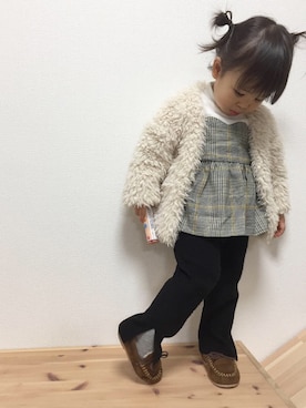 momonさん（キッズ・80cm）の秋コーディネート