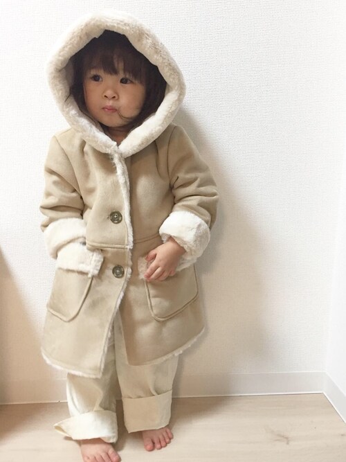 Momon Global Workのムートンコートを使ったコーディネート Wear