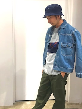 「Gジャン」｜「アイテム（その他アウター）」を使った、ナカムさん（メンズ・164cm）の夏コーディネート